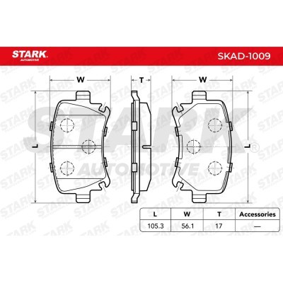 Brake Pads Set Stark SKAD-1009 SKAD-1009 - photo 5