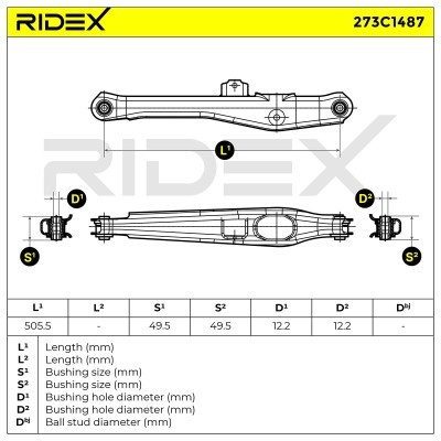 Control Arm RIDEX 273C1487 273C1487 - photo 7