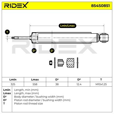 Shock Absorber RIDEX 854S0851 854S0851 - photo 8
