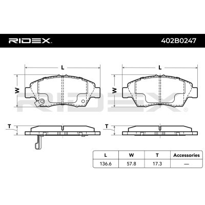 Brake Pads Set RIDEX 402B0247 402B0247 - photo 6