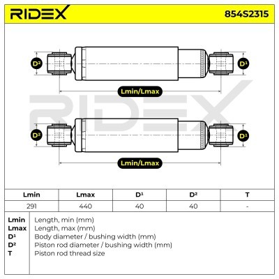 Shock Absorber RIDEX 854S2315 854S2315 - photo 5