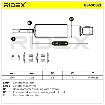 Shock Absorber RIDEX 854S0821 854S0821 - photo 6