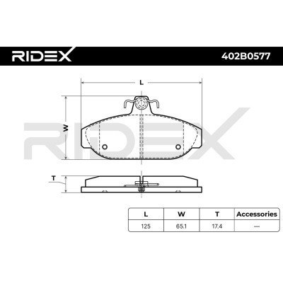 Brake Pads Set RIDEX 402B0577 402B0577 - photo 8