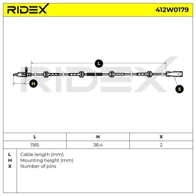 ABS Sensor RIDEX 412W0179 412W0179 - photo 6