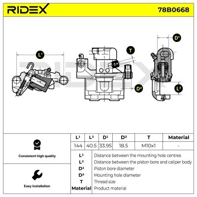 Brake Caliper RIDEX 78B0668 78B0668 - photo 5