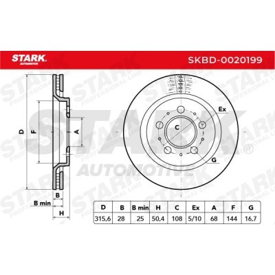 Brake Disc Stark SKBD-0020199 SKBD-0020199 - photo 5