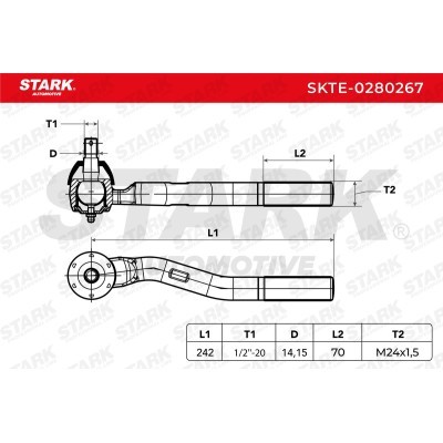 Tie Rod End Stark SKTE-0280267 SKTE-0280267 - photo 4