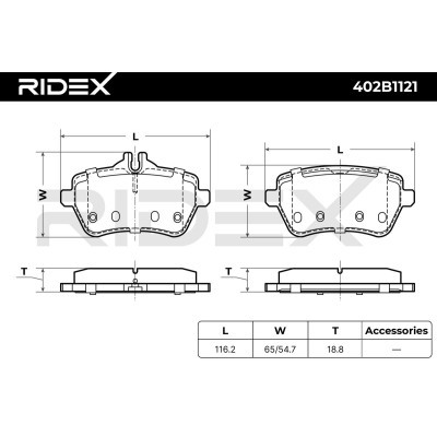 Brake Pads Set RIDEX 402B1121 402B1121 - photo 8