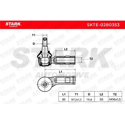 Tie Rod End Stark SKTE-0280353 SKTE-0280353 - photo 4