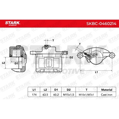 Brake Caliper Stark SKBC-0460214 SKBC-0460214 - photo 5