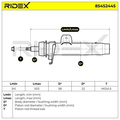 Shock Absorber RIDEX 854S2445 854S2445 - photo 8