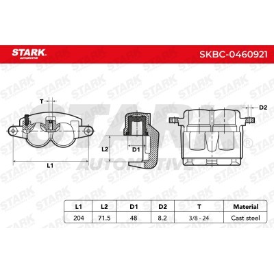 Brake Caliper Stark SKBC-0460921 SKBC-0460921 - photo 6