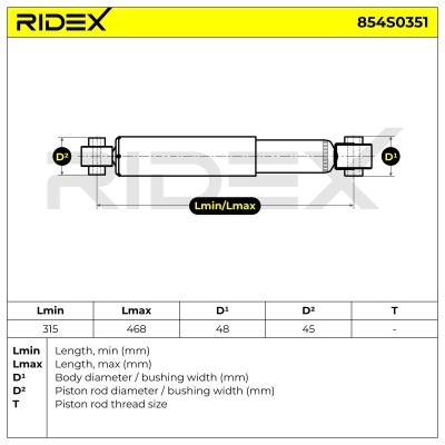 Shock Absorber RIDEX 854S0351 854S0351 - photo 9