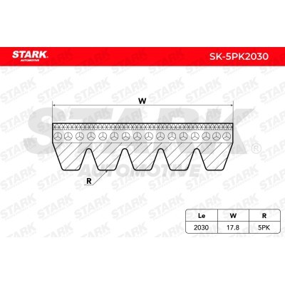 V-Ribbed Belt Stark SK-5PK2030 SK-5PK2030 - photo 5