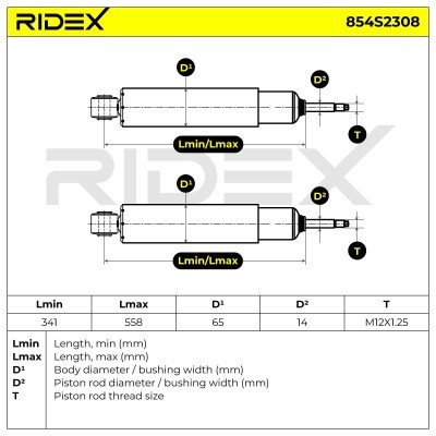 Shock Absorber RIDEX 854S2308 854S2308 - photo 7