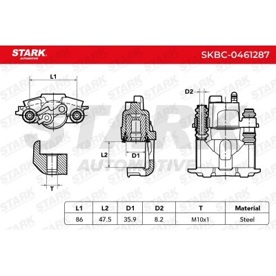 Brake Caliper Stark SKBC-0461287 SKBC-0461287 - photo 5
