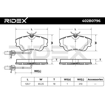 Brake Pads Set RIDEX 402B0796 402B0796 - photo 4