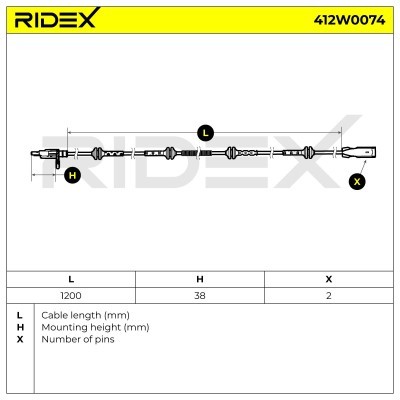 ABS Sensor RIDEX 412W0074 412W0074 - photo 3