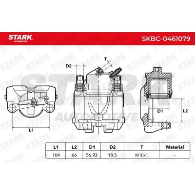 Brake Caliper Stark SKBC-0461079 SKBC-0461079 - photo 3