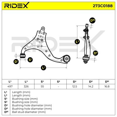 Control Arm RIDEX 273C0188 273C0188 - photo 4