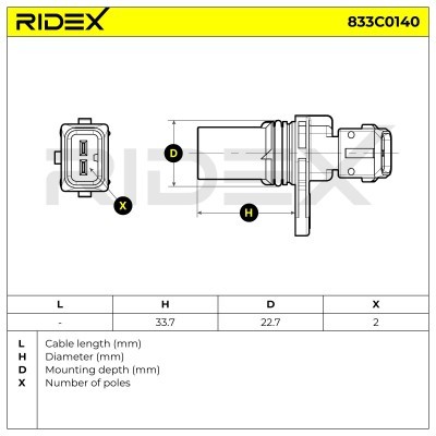 Crankshaft Pulse Sensor RIDEX 833C0140 833C0140 - photo 4
