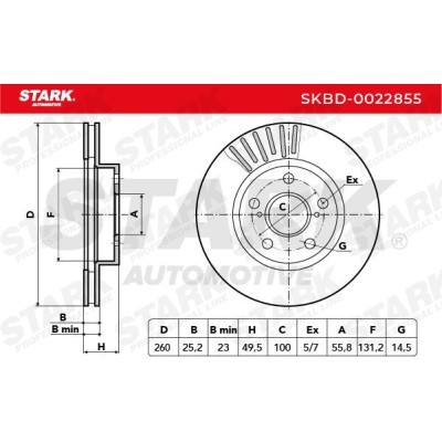 Brake Disc Stark SKBD-0022855 SKBD-0022855 - photo 5