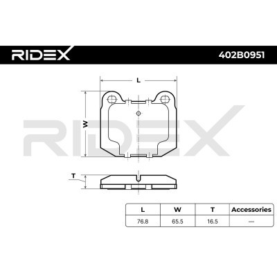 Brake Pads Set RIDEX 402B0951 402B0951 - photo 4