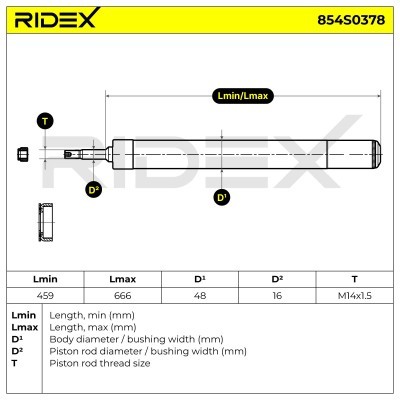 Shock Absorber RIDEX 854S0378 854S0378 - photo 9