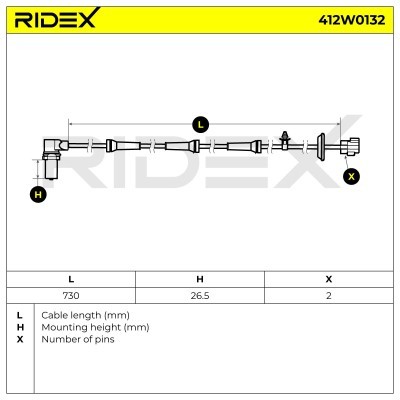 ABS Sensor RIDEX 412W0132 412W0132 - photo 4