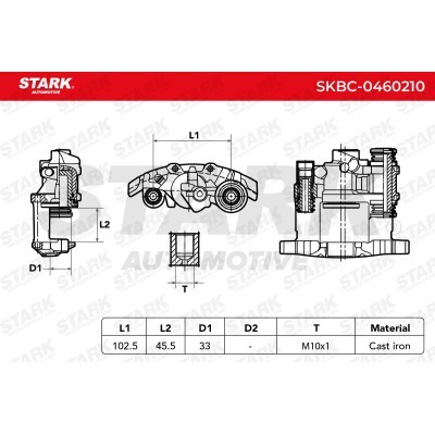 Brake Caliper Stark SKBC-0460210 SKBC-0460210 - photo 3