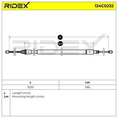 Cable Pull, Parking Brake RIDEX 124C0232 124C0232 - photo 6