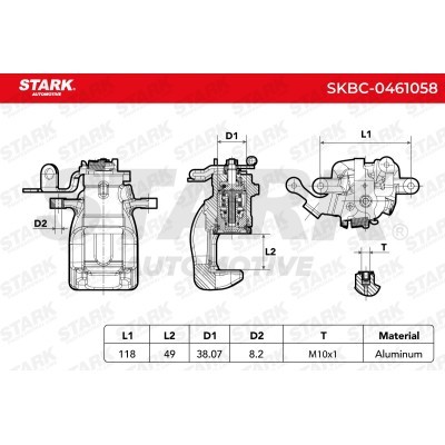 Brake Caliper Stark SKBC-0461058 SKBC-0461058 - photo 6