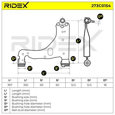 Control Arm RIDEX 273C0154 273C0154 - photo 8