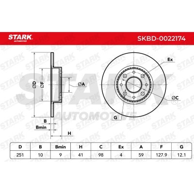 Brake Disc Stark SKBD-0022174 SKBD-0022174 - photo 5