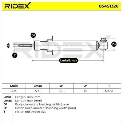 Shock Absorber RIDEX 854S1326 854S1326 - photo 7