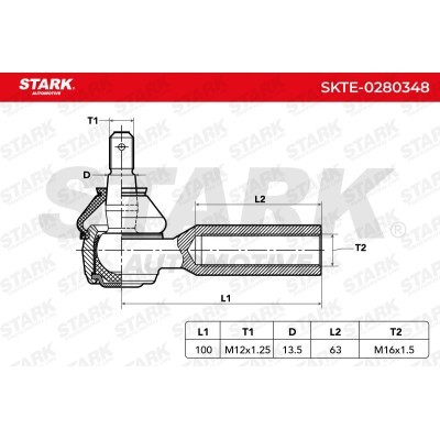 Tie Rod End Stark SKTE-0280348 SKTE-0280348 - photo 6