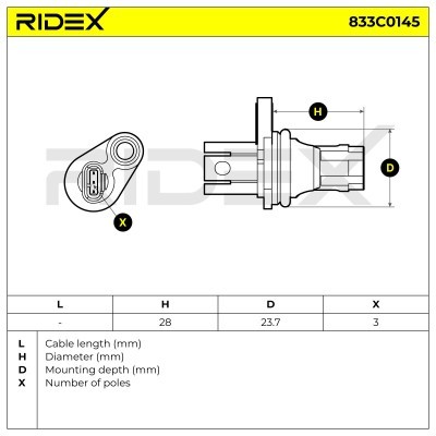 Crankshaft Pulse Sensor RIDEX 833C0145 833C0145 - photo 5