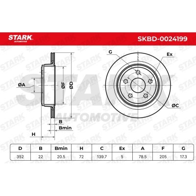 Brake Disc Stark SKBD-0024199 SKBD-0024199 - photo 5