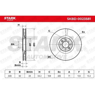 Brake Disc Stark SKBD-0023581 SKBD-0023581 - photo 6