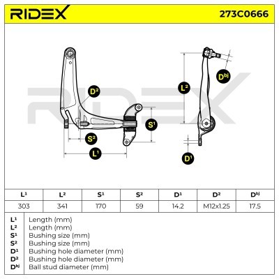 Control Arm RIDEX 273C0666 273C0666 - photo 6