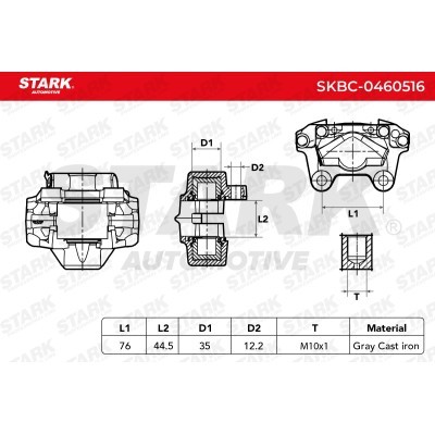 Brake Caliper Stark SKBC-0460516 SKBC-0460516 - photo 6