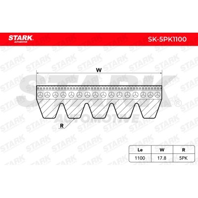 V-Ribbed Belt Stark SK-5PK1100 SK-5PK1100 - photo 2