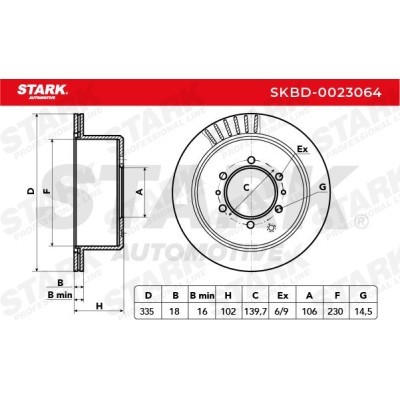 Brake Disc Stark SKBD-0023064 SKBD-0023064 - photo 4