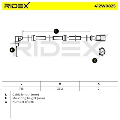 ABS Sensor RIDEX 412W0825 412W0825 - photo 6