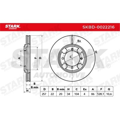 Brake Disc Stark SKBD-0022216 SKBD-0022216 - photo 5