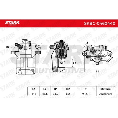 Brake Caliper Stark SKBC-0460440 SKBC-0460440 - photo 3