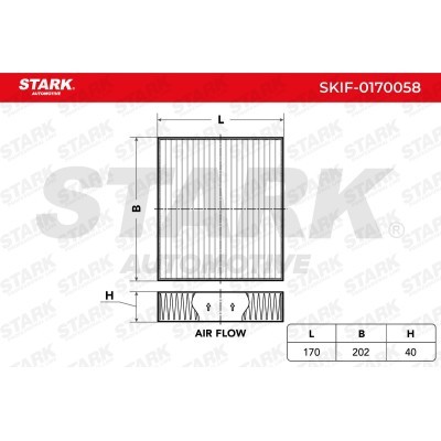 Cabin Air Filter Stark SKIF-0170058 SKIF-0170058 - photo 1