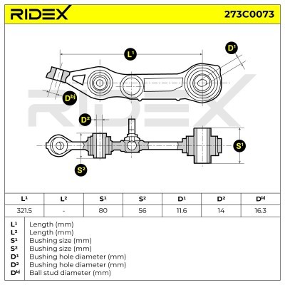 Control Arm RIDEX 273C0073 273C0073 - photo 4