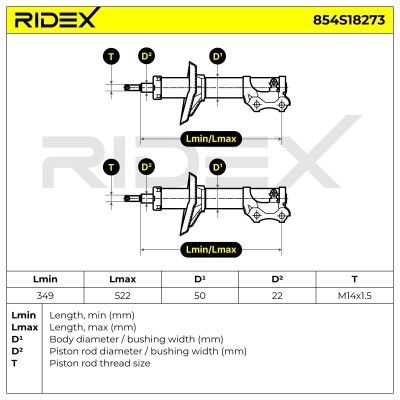 Shock Absorber RIDEX 854S18273 854S18273 - photo 8