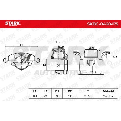 Brake Caliper Stark SKBC-0460475 SKBC-0460475 - photo 7